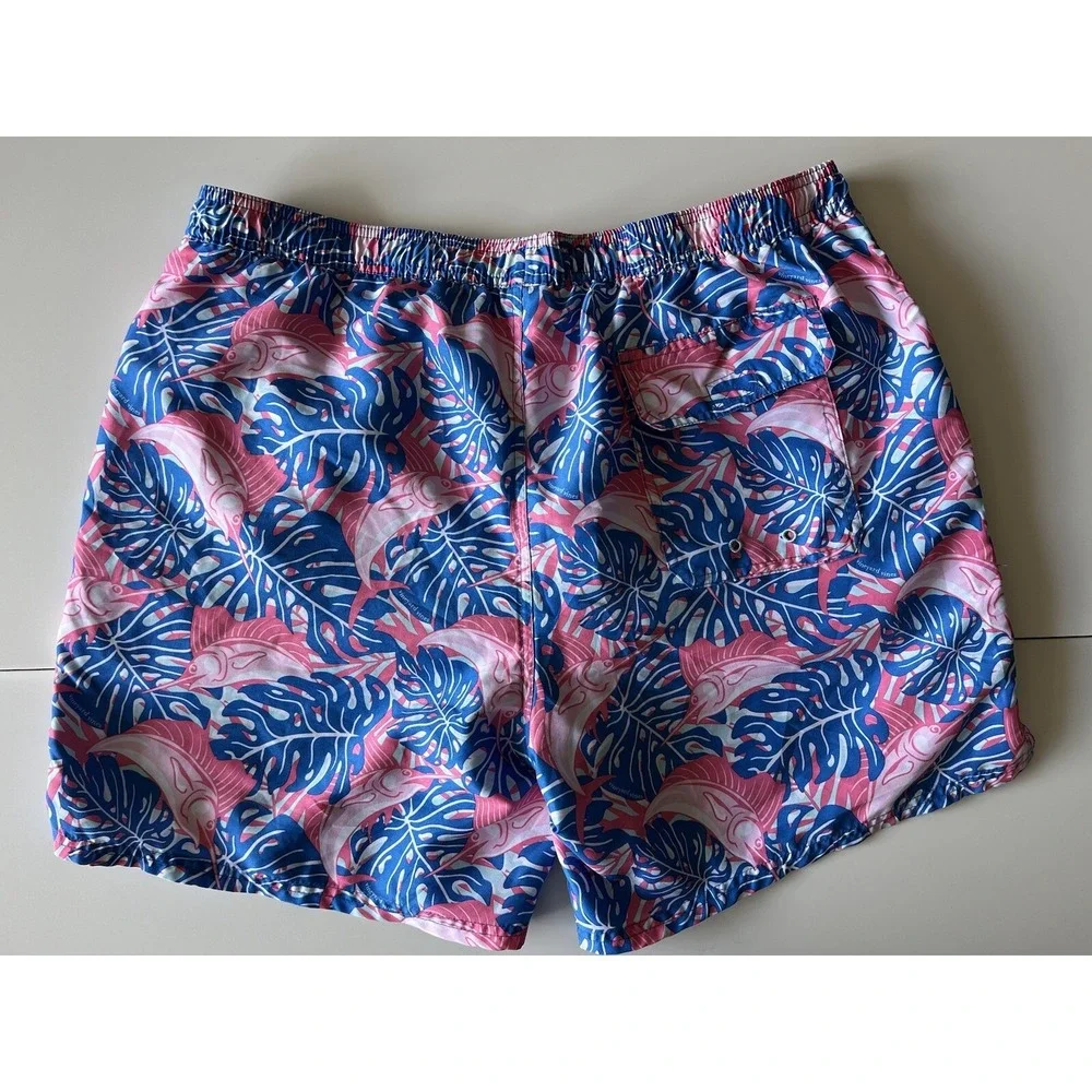 Vineyard Vines Swim Trunks‎ - Pink/Blue/White Floral - XL
